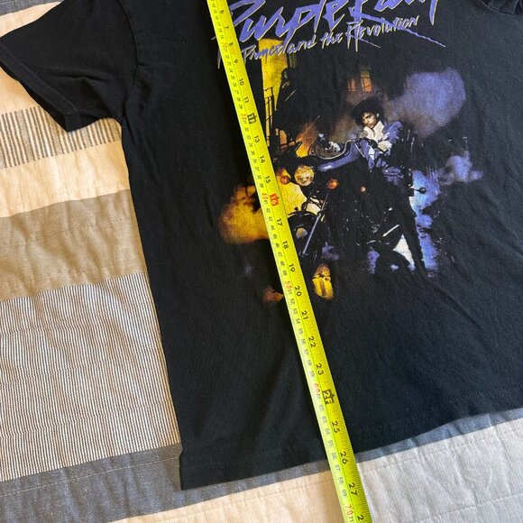 Purple Rain Prince Short Sleeve Large Black Cotton Graphic Band T Shirt - Picture 4 of 4